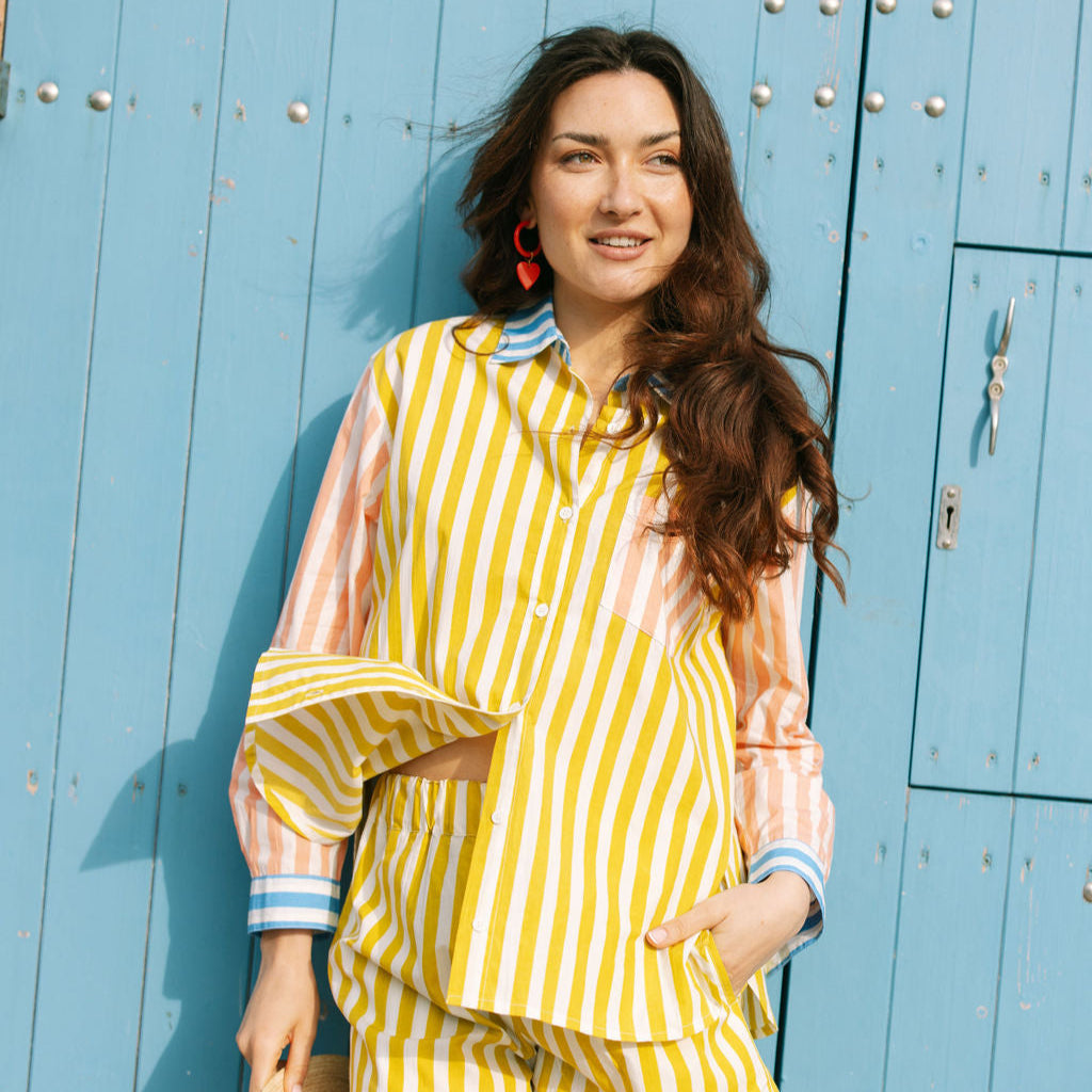 Daydreamer Color Burst Bermuda Button Down