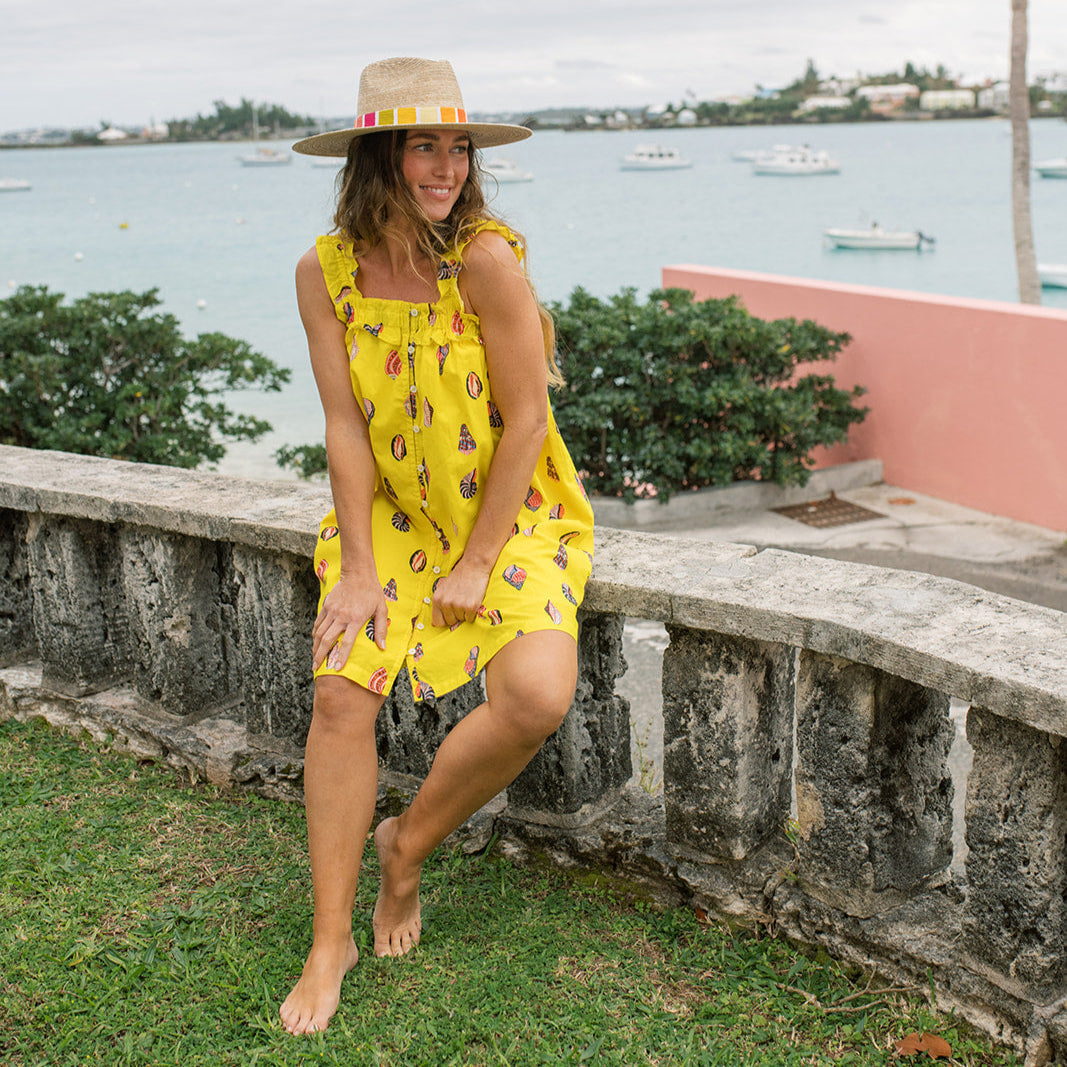 Pompano Dress – Shell Yellow