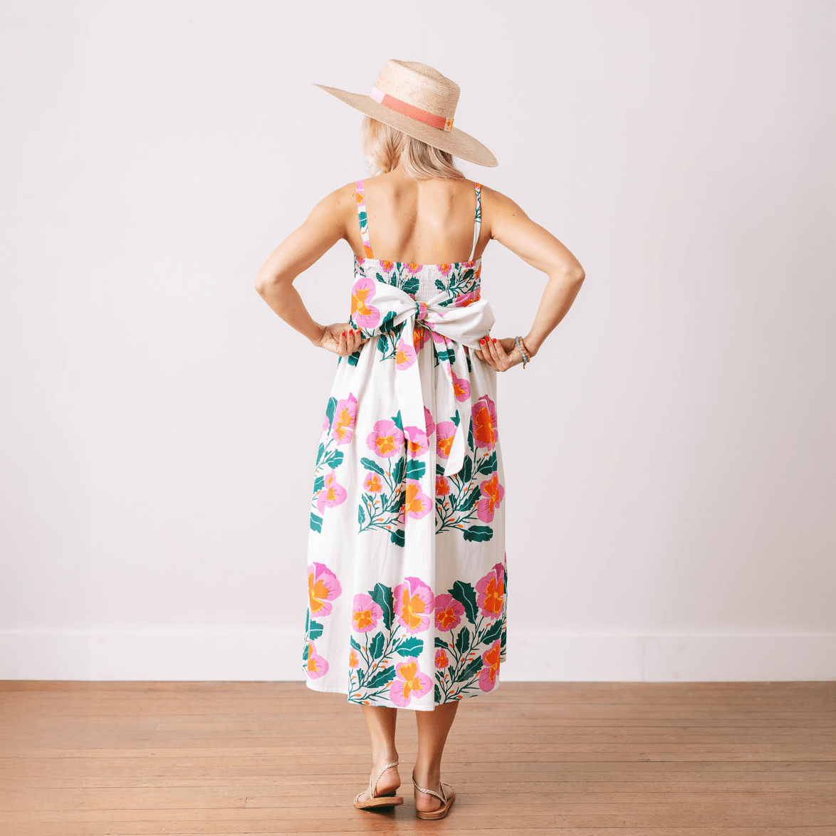 Reef Dress in Pink Flower Print